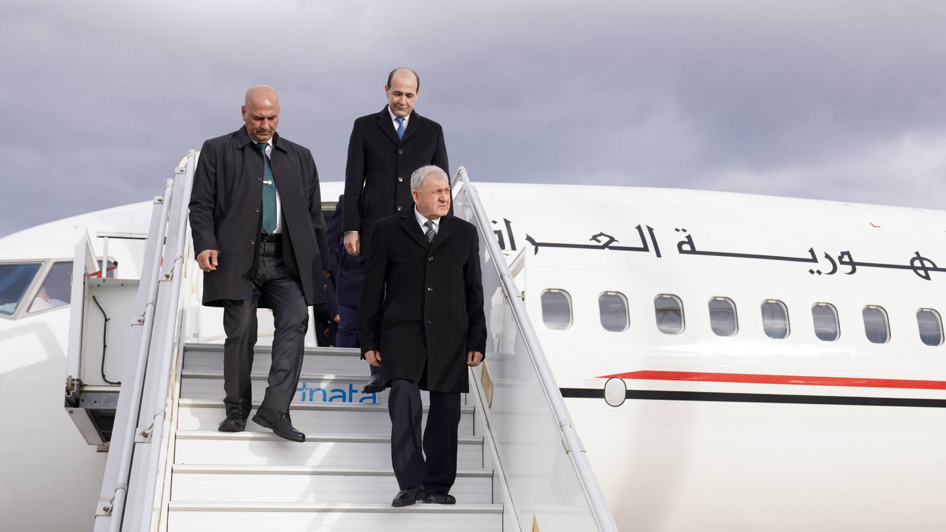  President Rashid walking in the front. Photo Credit: Iraqi Presidency